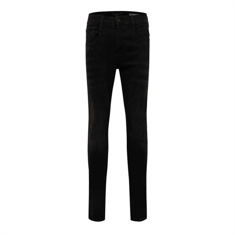 Replay Mens Anbass Cotton Blend Slim Jeans / Black